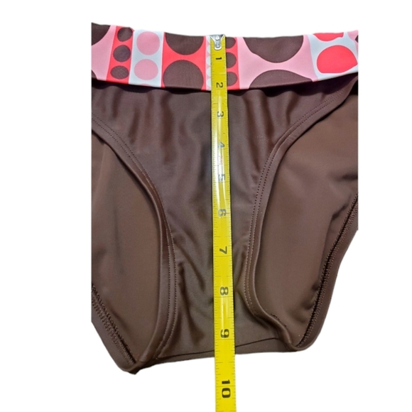 Ana Tankini SwimSuit Brown/Pink Polka Dot Size 8 - Picture 11 of 14
